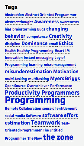 psygrammer tag cloud
